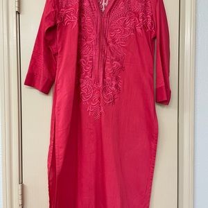 Indian Kurti just like new very nice vibrant color soft material. Wear only once